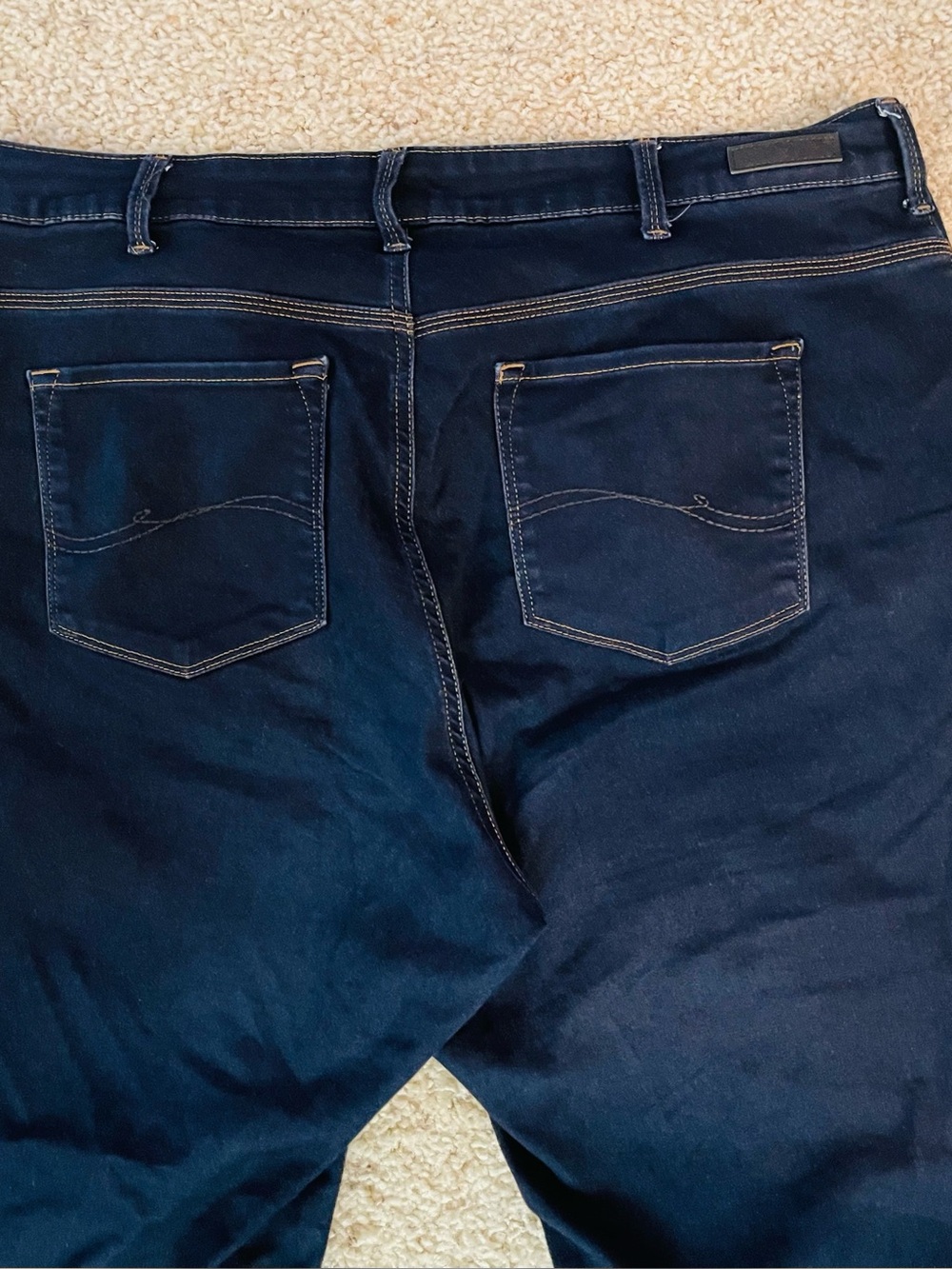 Lee Easy Fit Sz 22W Stretch Straight Leg Actual W44 L30.5 Rise 12 EUC